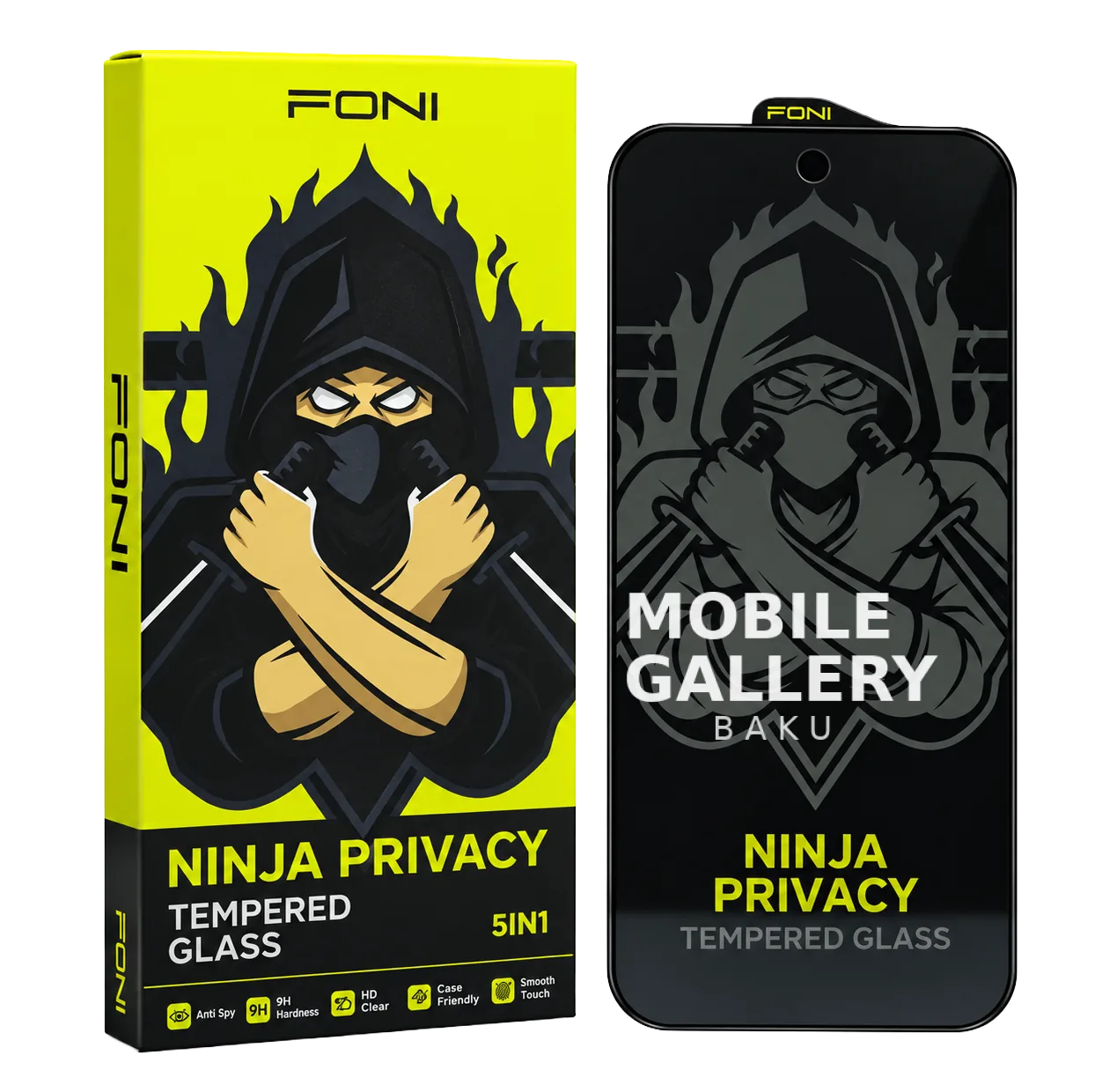 Foni Ninja Privacy Tempered Glass