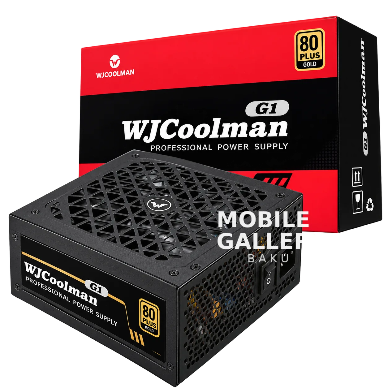 WJCoolman G1 850W 80+ Gold Power Supply Black