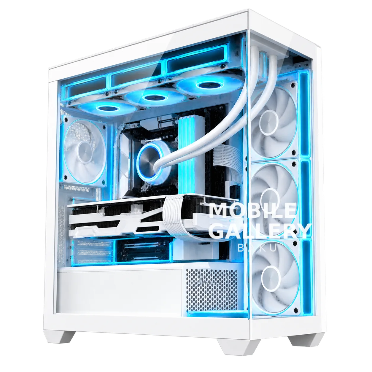 Ruix Carnival 360 Aquarium Gaming Case White