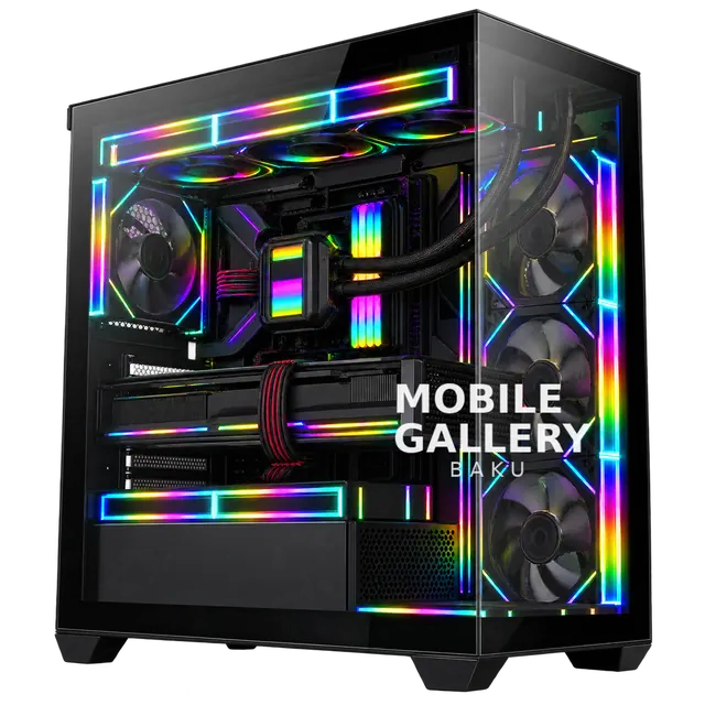 Ruix Carnival 360 Aquarium Gaming Case Black