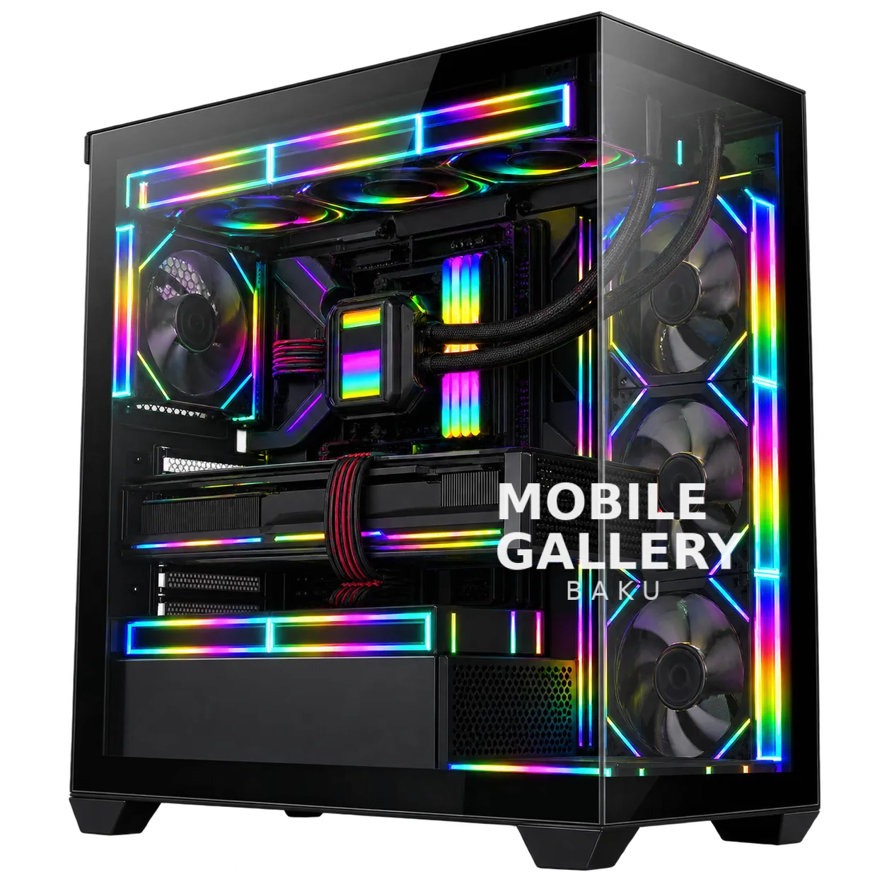 Ruix Carnival 360 Aquarium Gaming Case Black