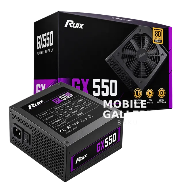 Ruix GX550 550W 80+ Bronze Power Supply
