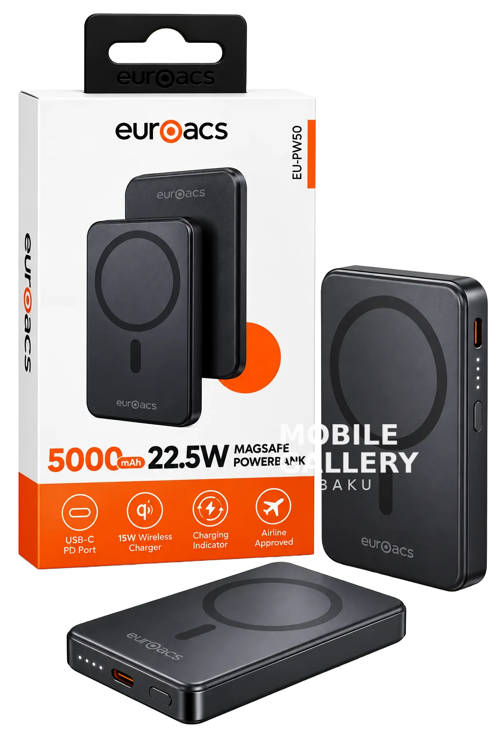 Euroacs 5000mAh 22.5W Magsafe Powerbank