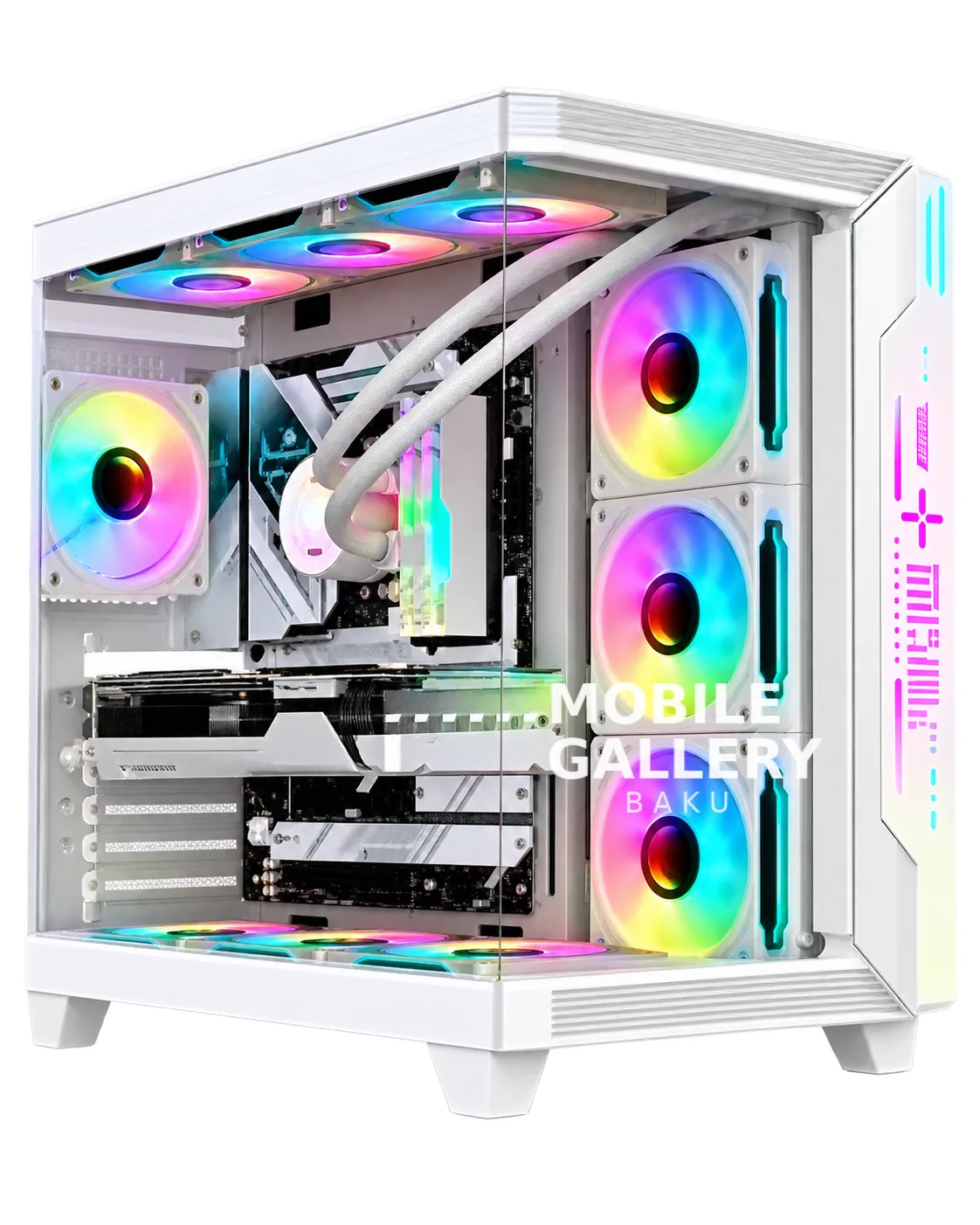Ruix Aerospace Ultra RGB Fashion Aquarium ATX Case White