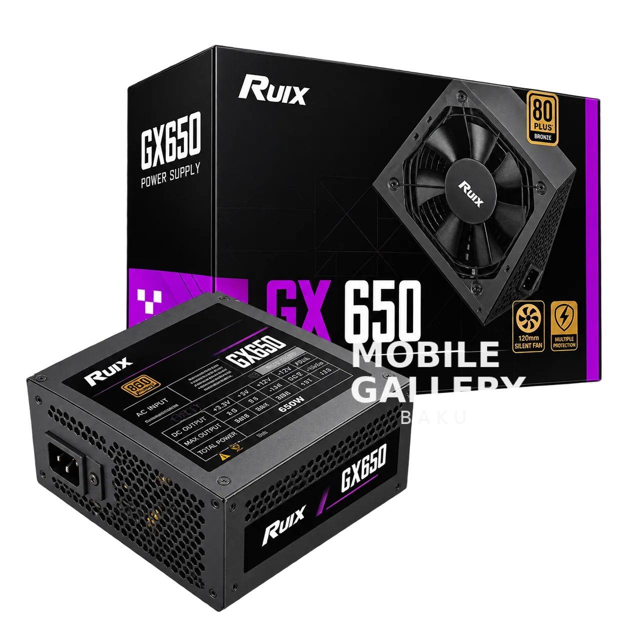 Ruix GX650 650W 80+ Bronze Power Supply
