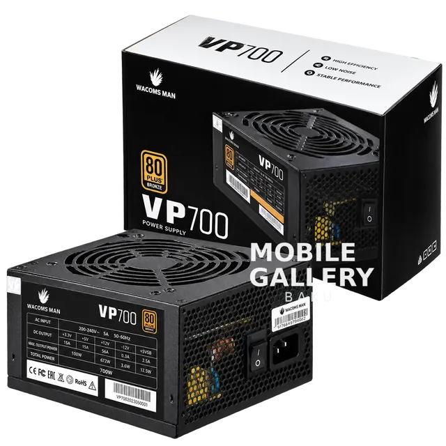 WJCoolman VP700 700W 80+ Bronze Power Supply