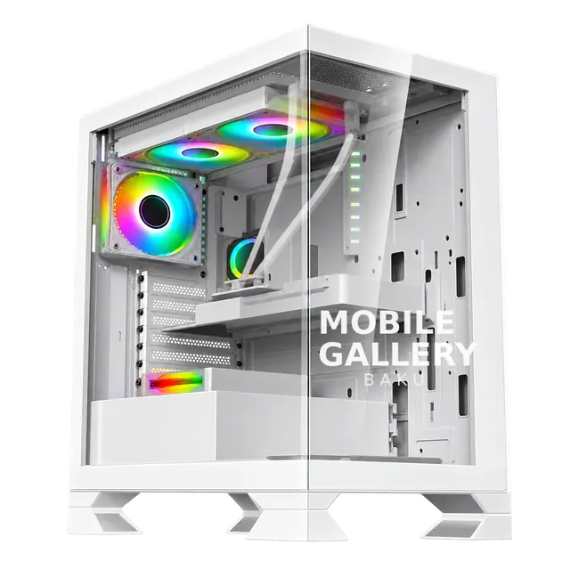 WJCoolman Rhombic M-ATX Aquarium Case White