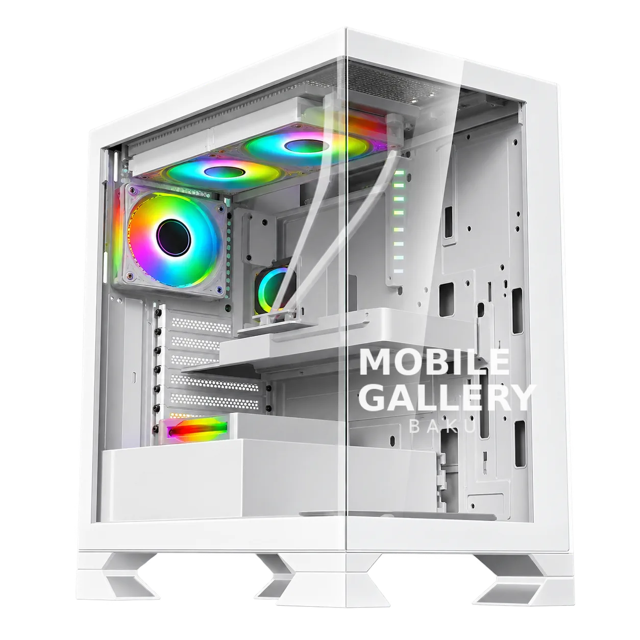 WJCoolman Rhombic M-ATX Aquarium Case White